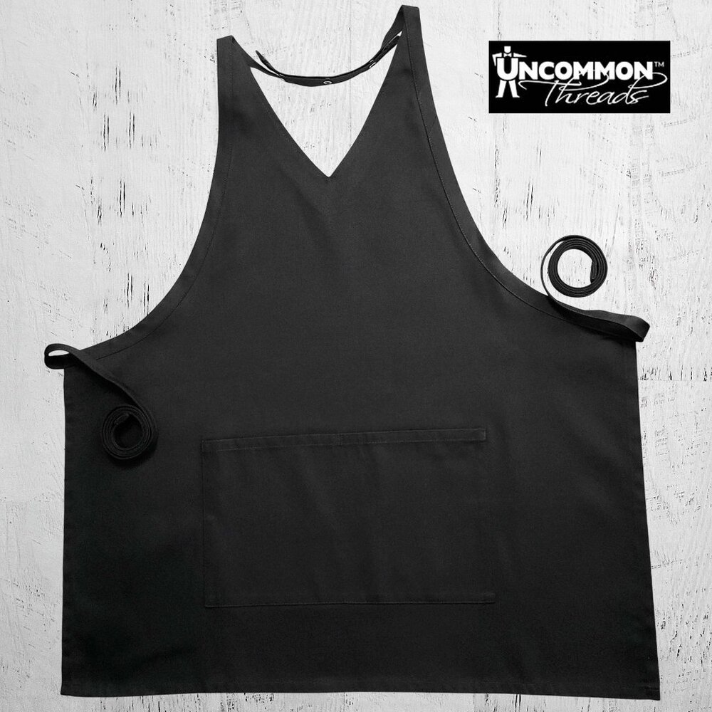 UNCOMMON THREADS ~ Formal V-Neck Bib Apron ~ NWOT ~ OS